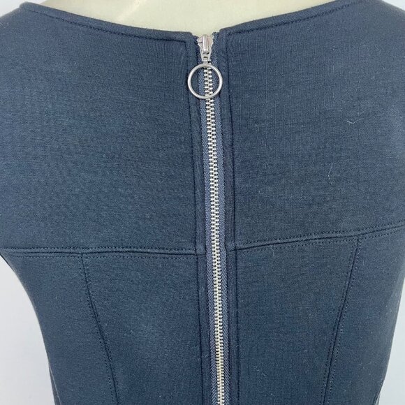 Maeve Womens Black Sleeveless Fit & Flare Zip-Back Knit Dress Sze M - Picture 4 of 7